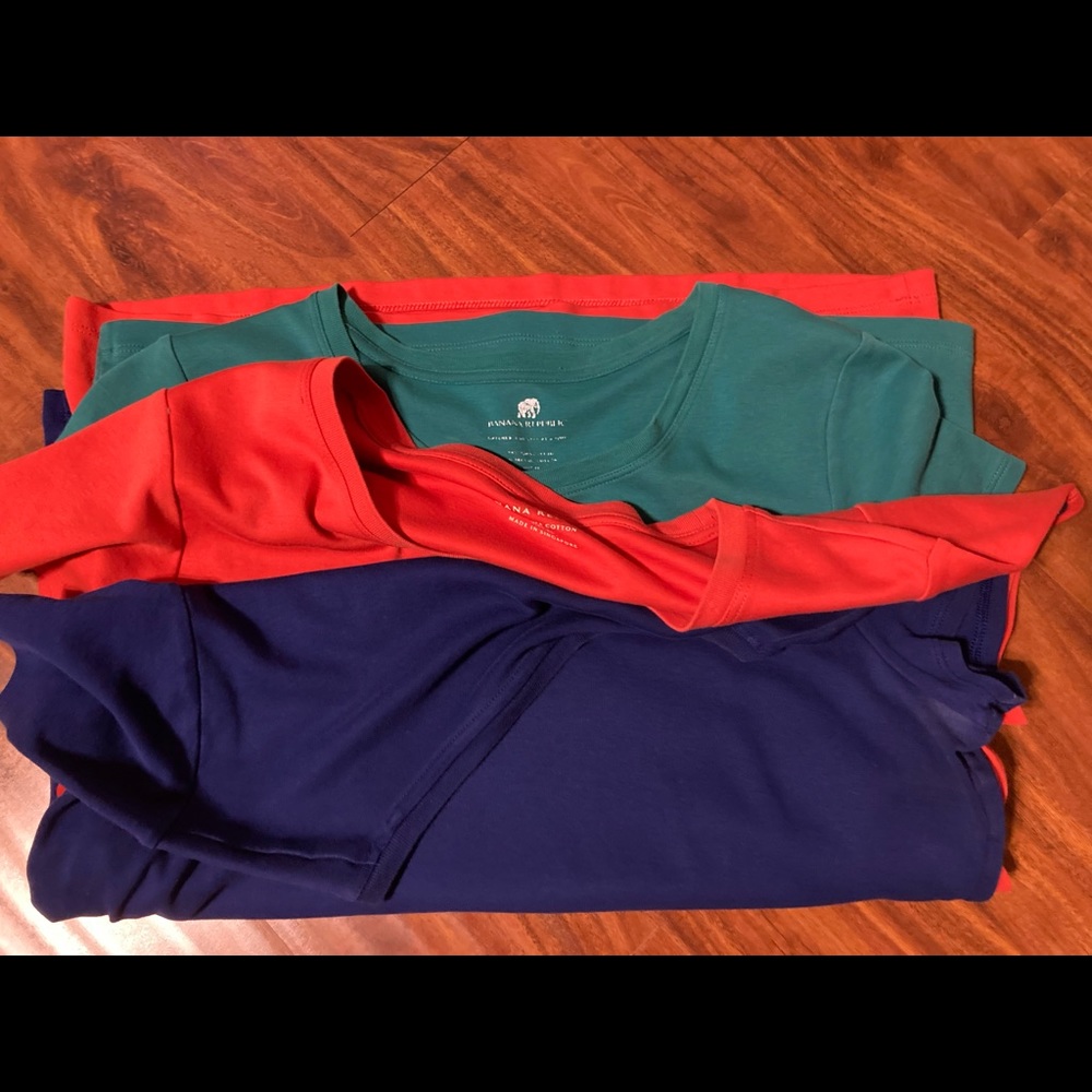Set of 3 Scoop neck short sleeve tees